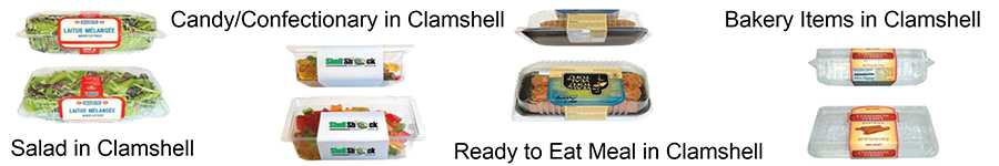 Labeled Clamshell Package Examples